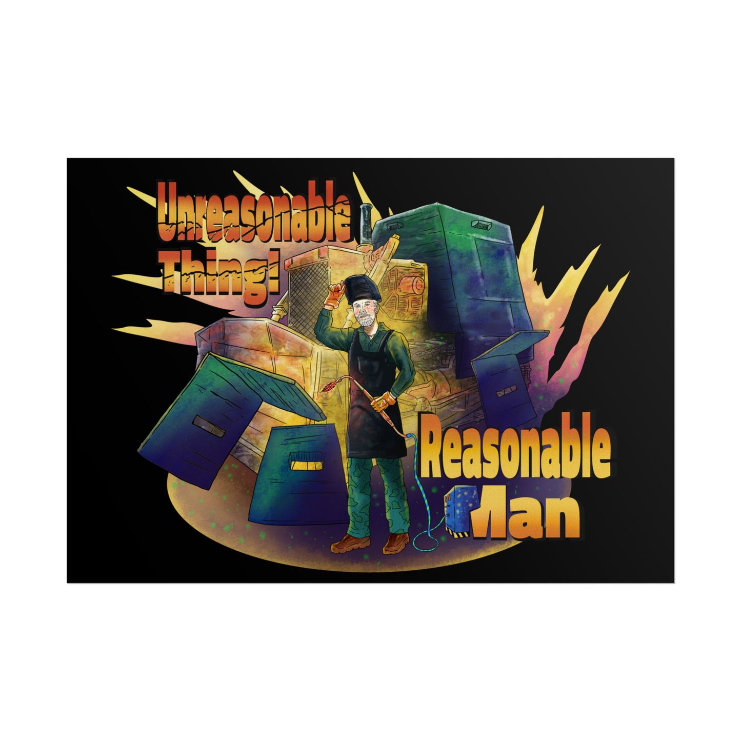 Poster - Killdozer - reasonable man, unreasonable thing