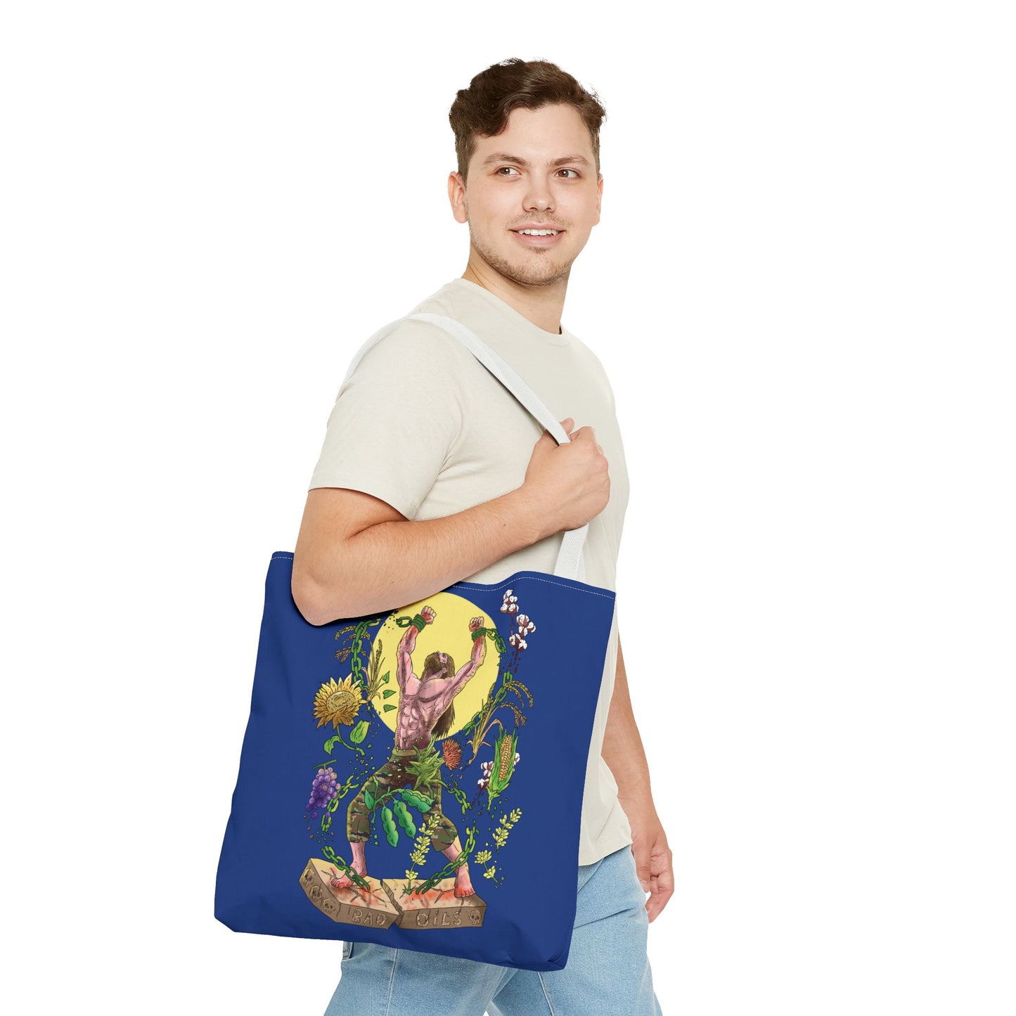 18"x18" tote bag - NO SEED OILS IN HERE (break free)