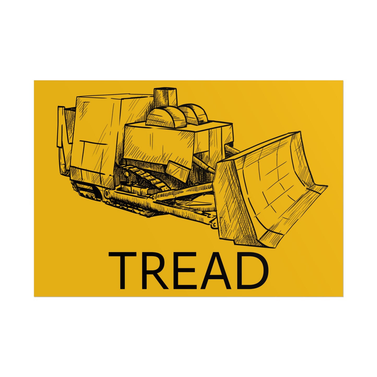 Poster - Killdozer - tread (line drawing)