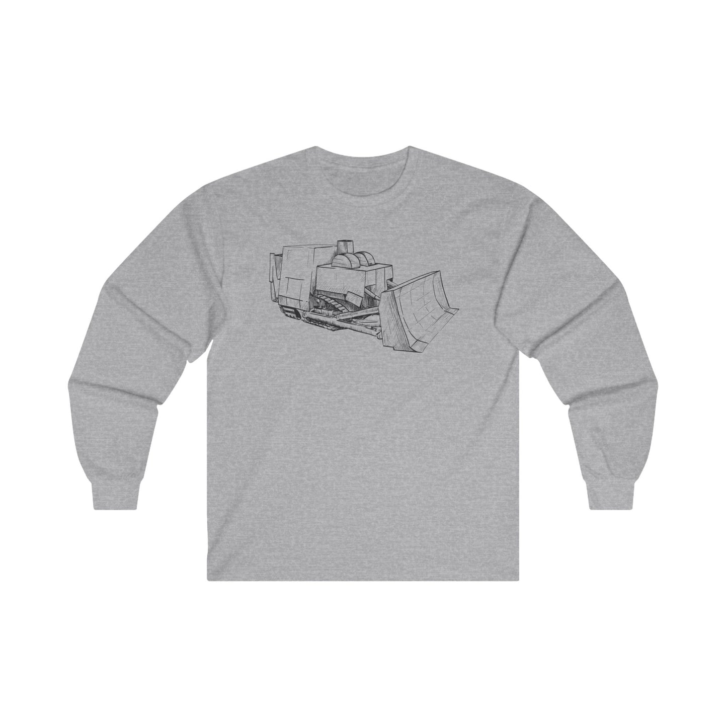 Long sleeve shirt  - Killdozer (black and white illustration)