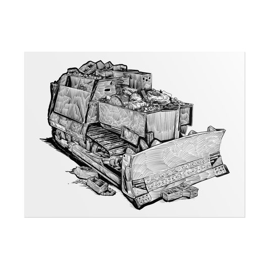 Poster - Killdozer - ink pen drawing