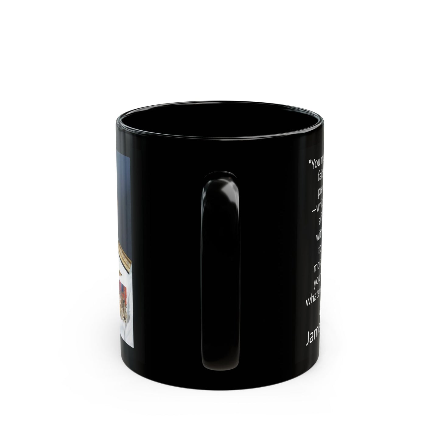 11oz/15oz black ceramic mug - Admiral Stockdale quote