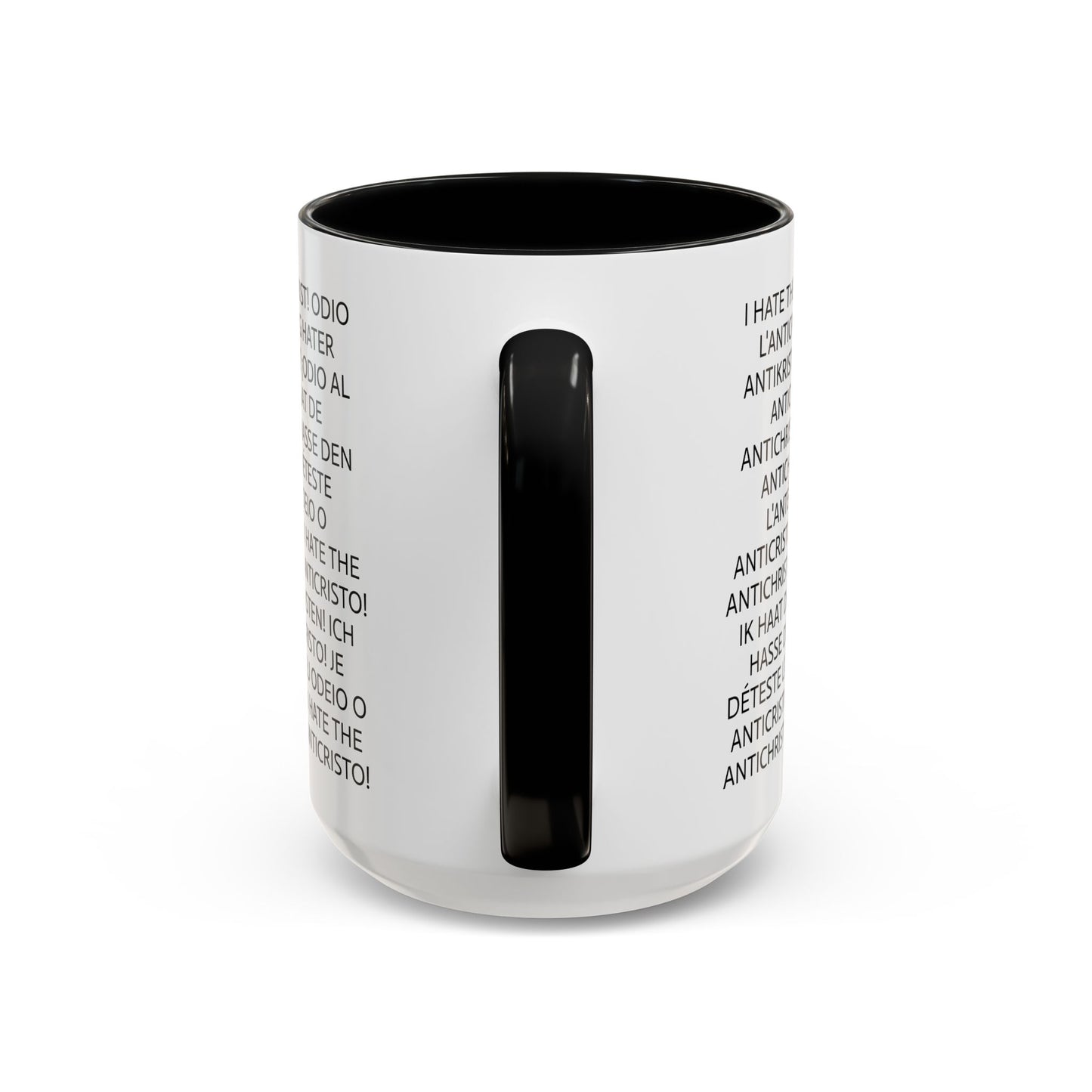 11oz/15oz mug of color - I HATE THE ANTICHRIST! - European languages