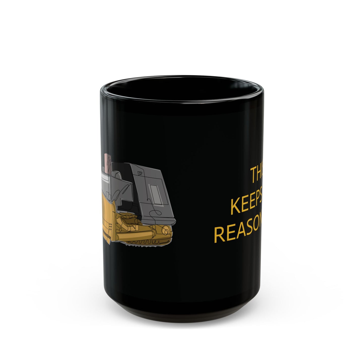 11oz/15oz black ceramic mug - Killdozer - this keeps me reasonable