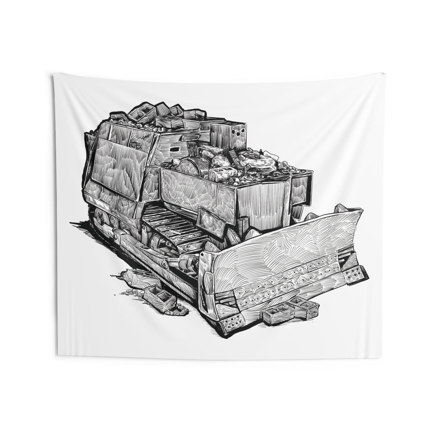 Tapestry - Killdozer (pen and ink drawing)