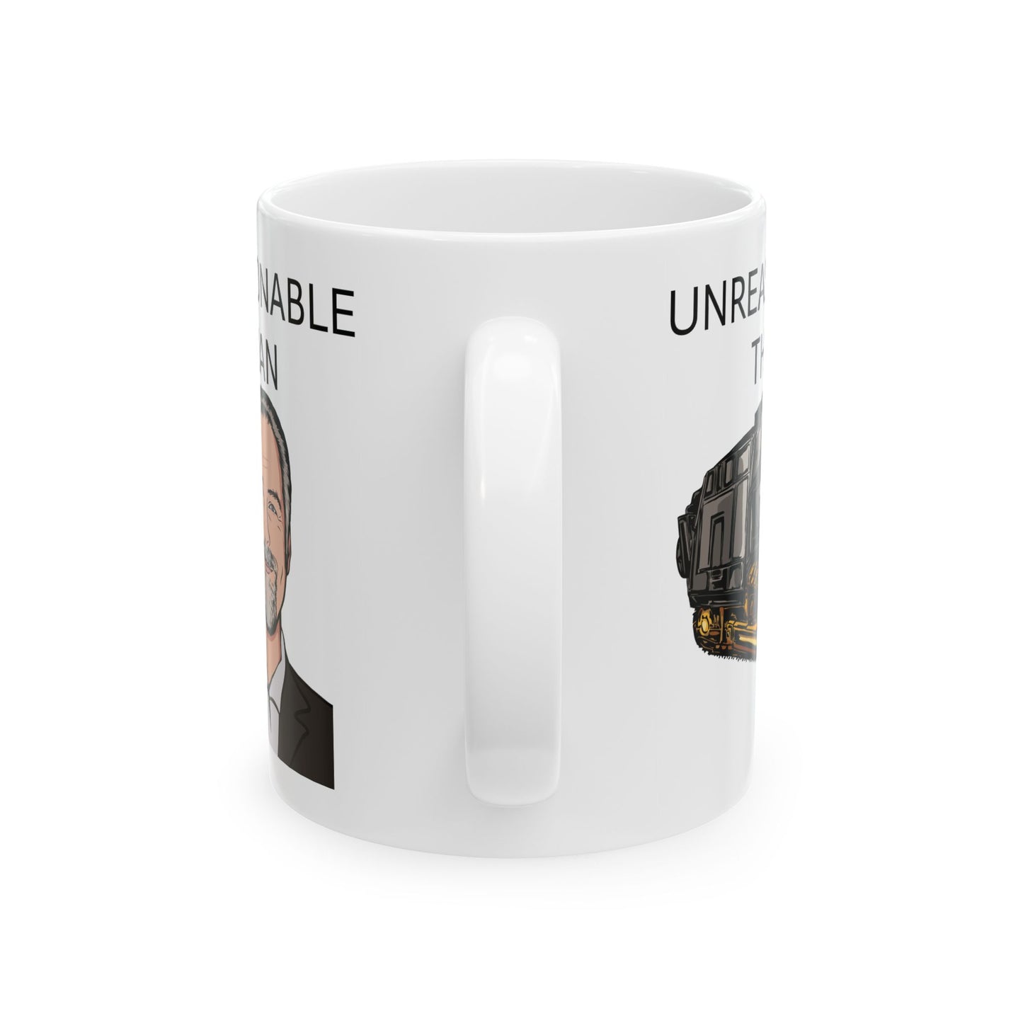 11oz ceramic mug - Killdozer - reasonable man, unreasonable thing