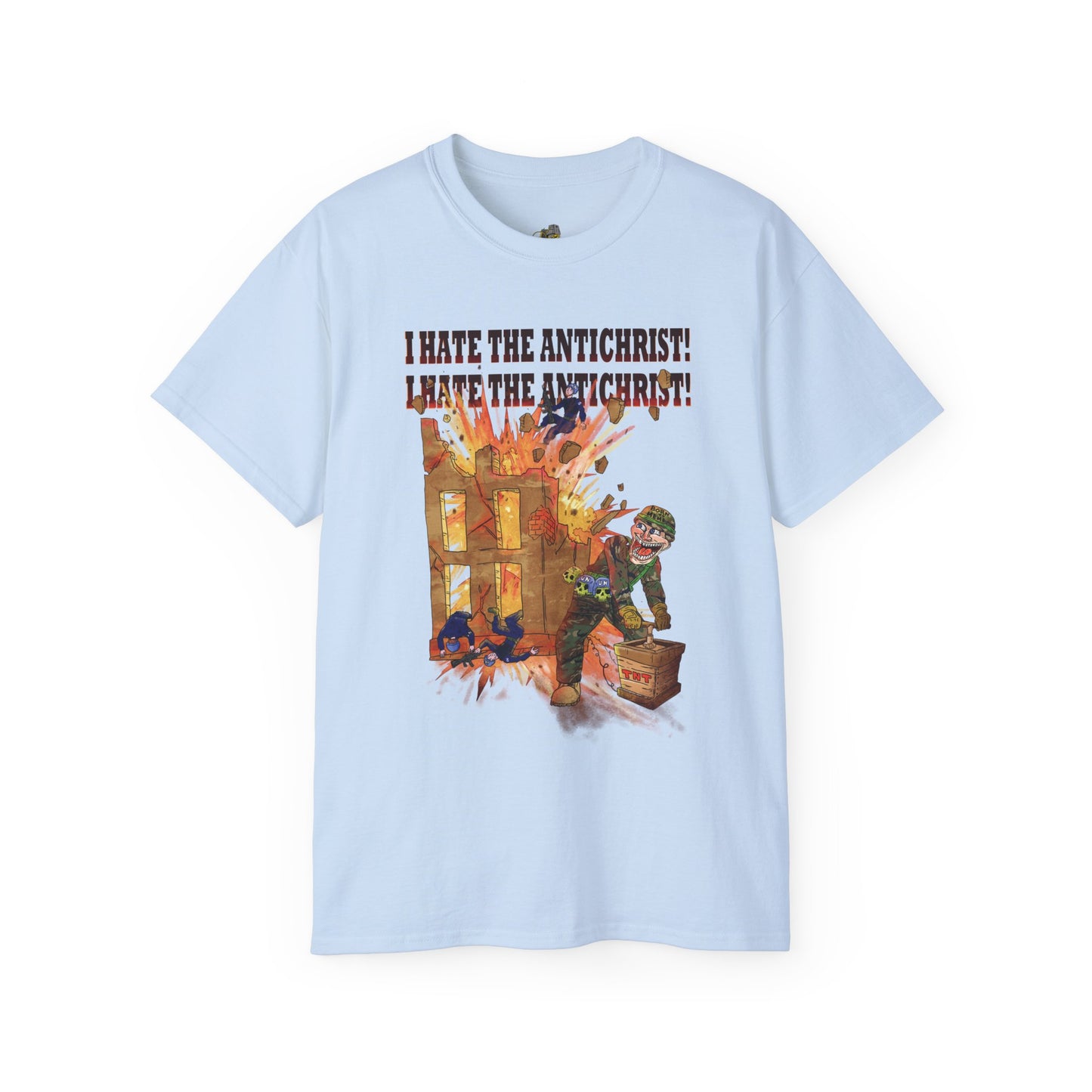 T-Shirt - I HATE THE ANTICHRIST! (building)