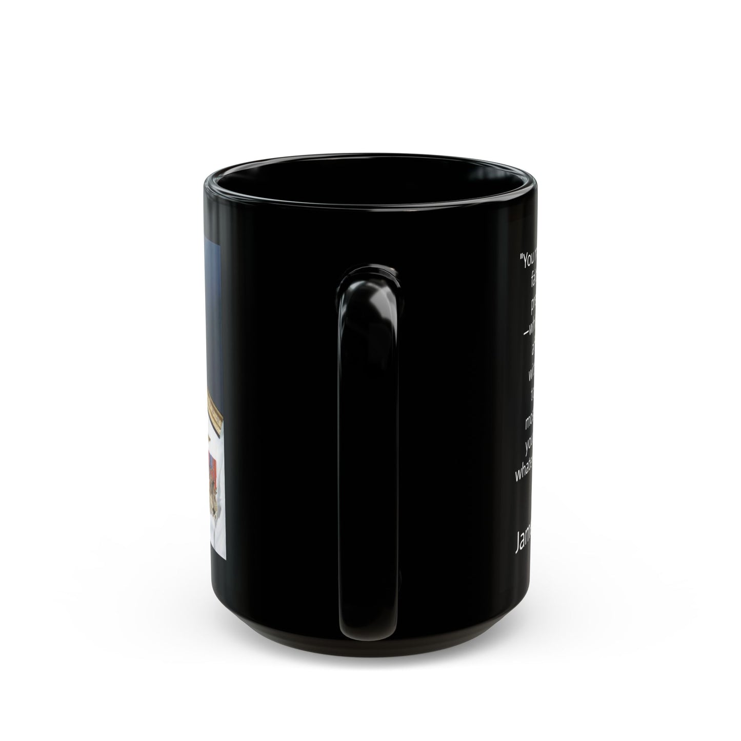 11oz/15oz black ceramic mug - Admiral Stockdale quote