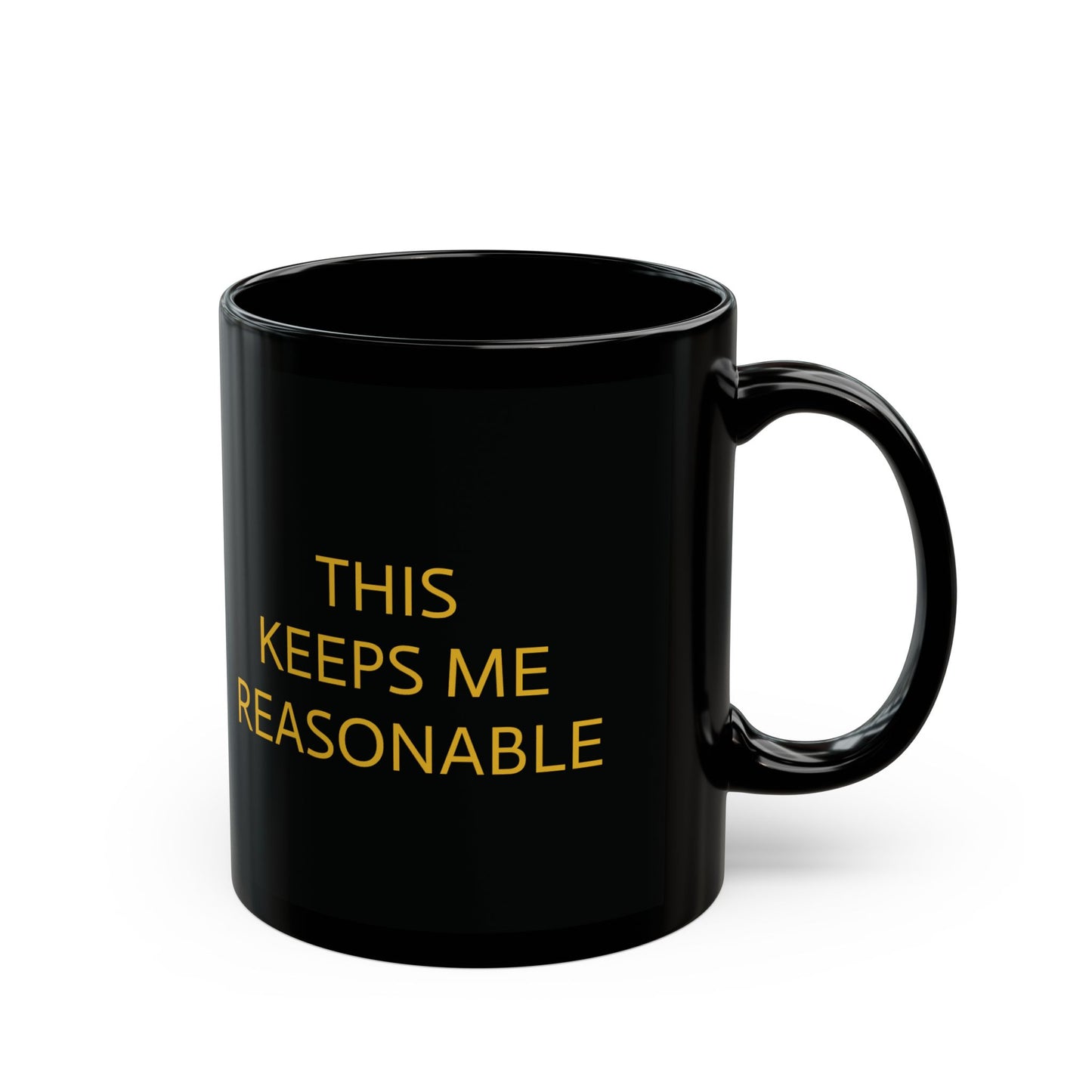 11oz/15oz black ceramic mug - Killdozer - this keeps me reasonable