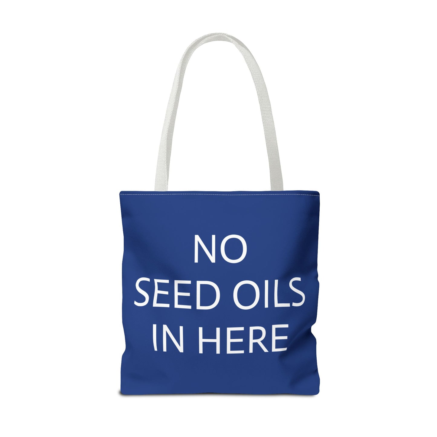 18"x18" tote bag - NO SEED OILS IN HERE (skull)