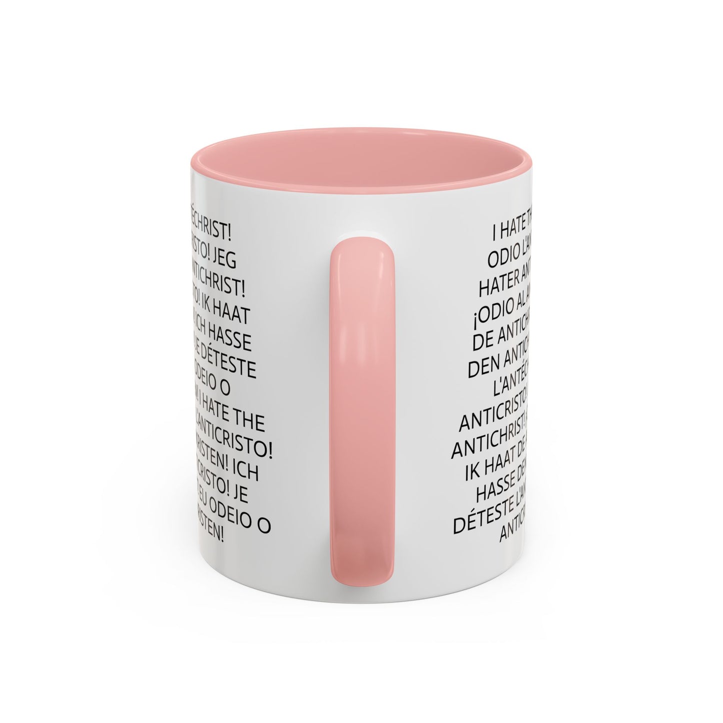 11oz/15oz mug of color - I HATE THE ANTICHRIST! - European languages