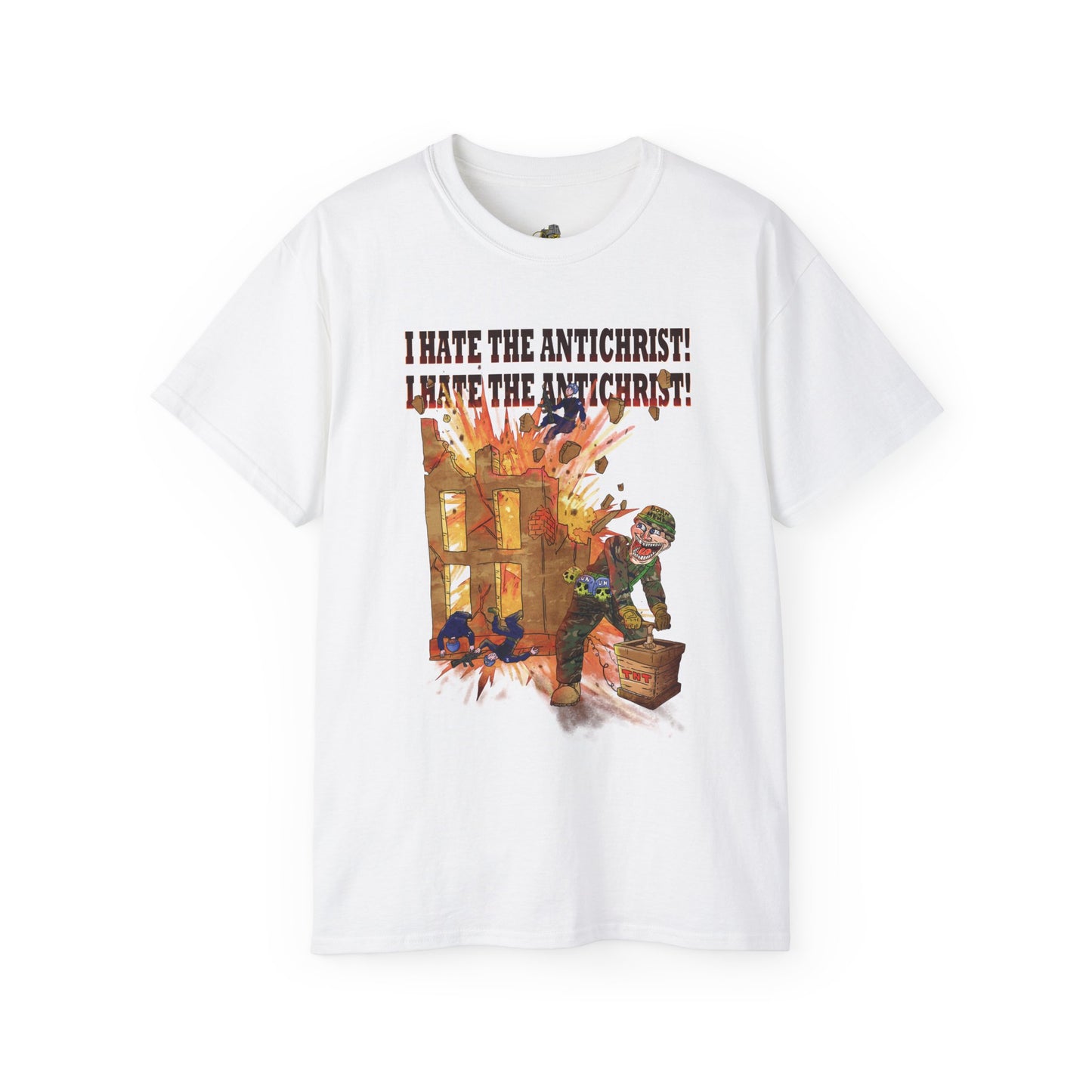 T-Shirt - I HATE THE ANTICHRIST! (building)