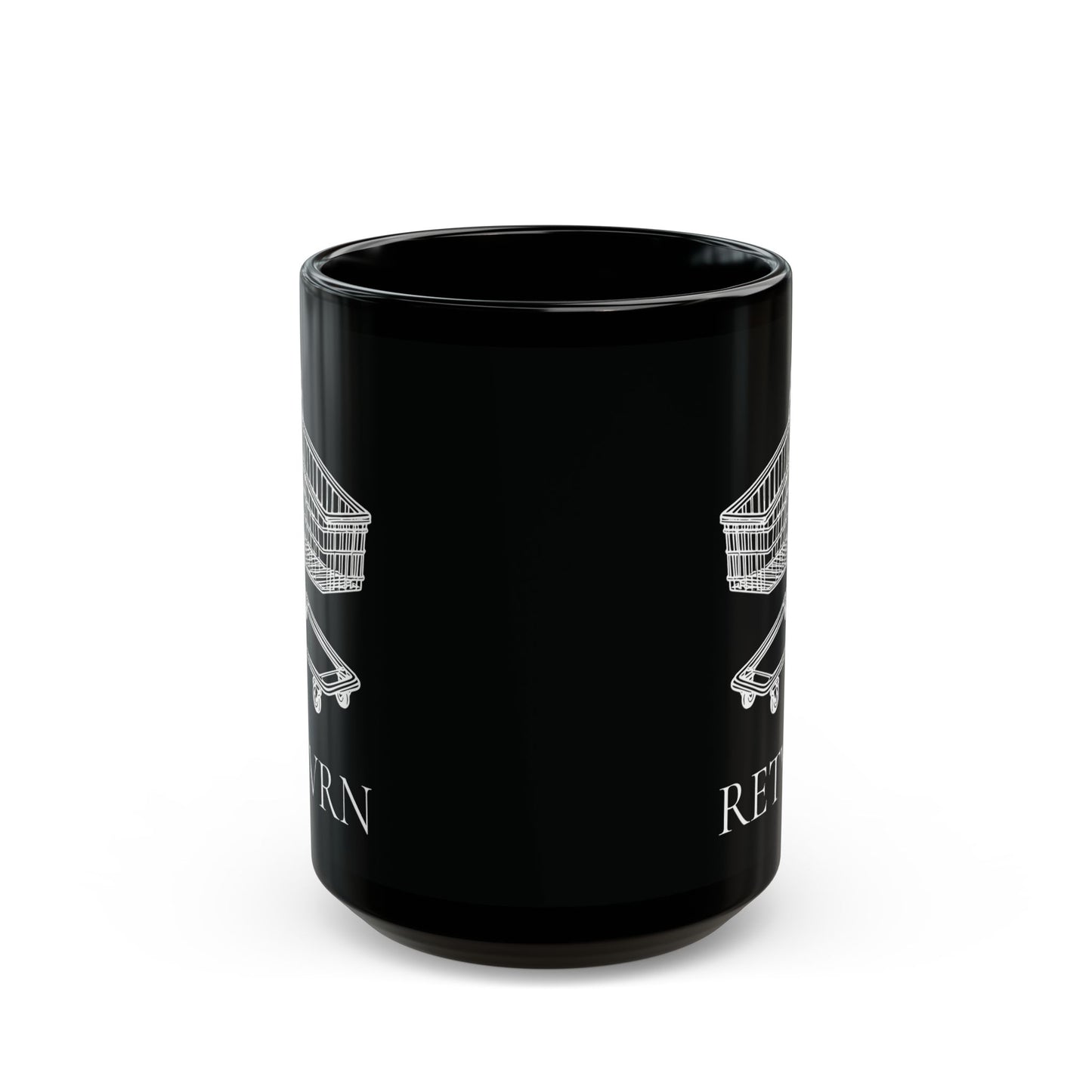 11oz/15oz black ceramic mug - RETVRN