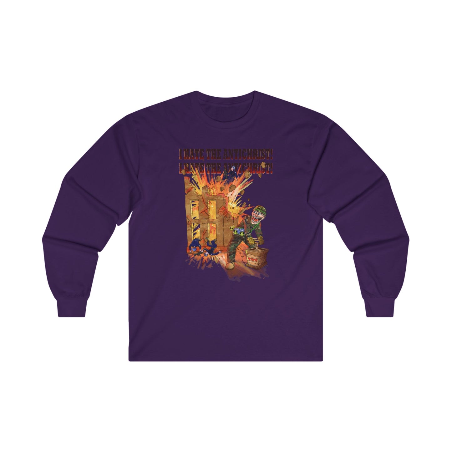 Long sleeve shirt  - I HATE THE ANTICHRIST! (building)