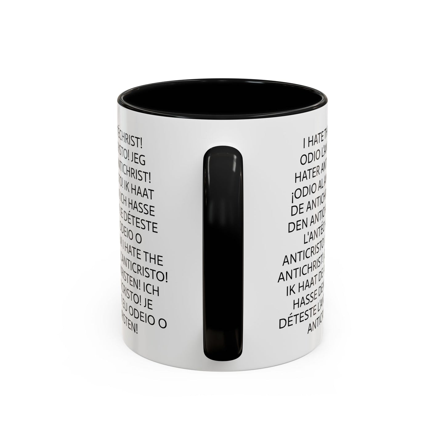 11oz/15oz mug of color - I HATE THE ANTICHRIST! - European languages