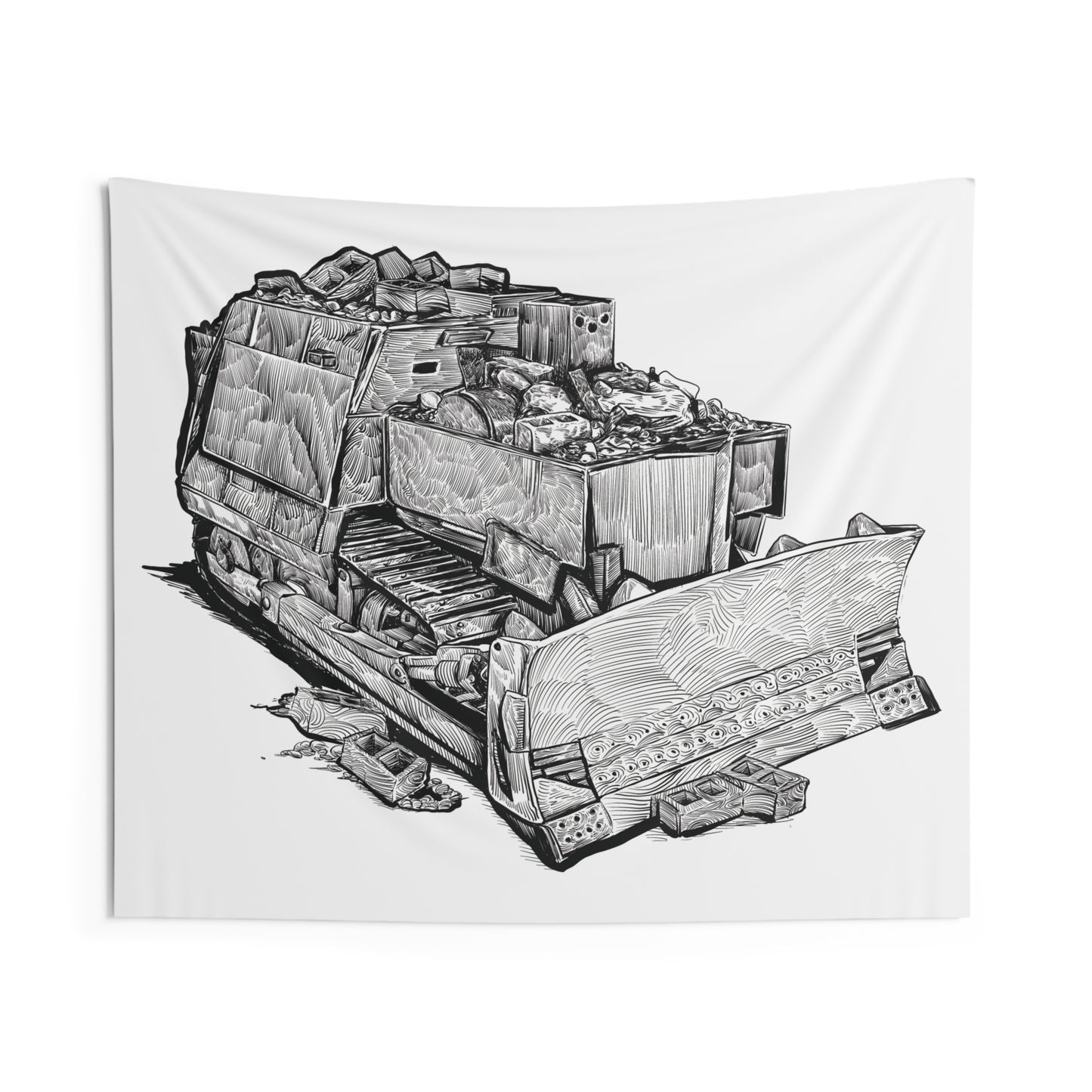 Tapestry - Killdozer (pen and ink drawing)