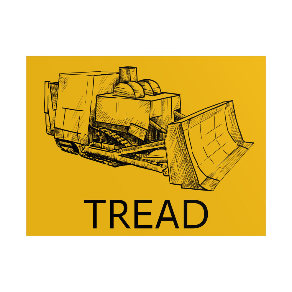 Poster - Killdozer - tread (line drawing) – peacedozer.com