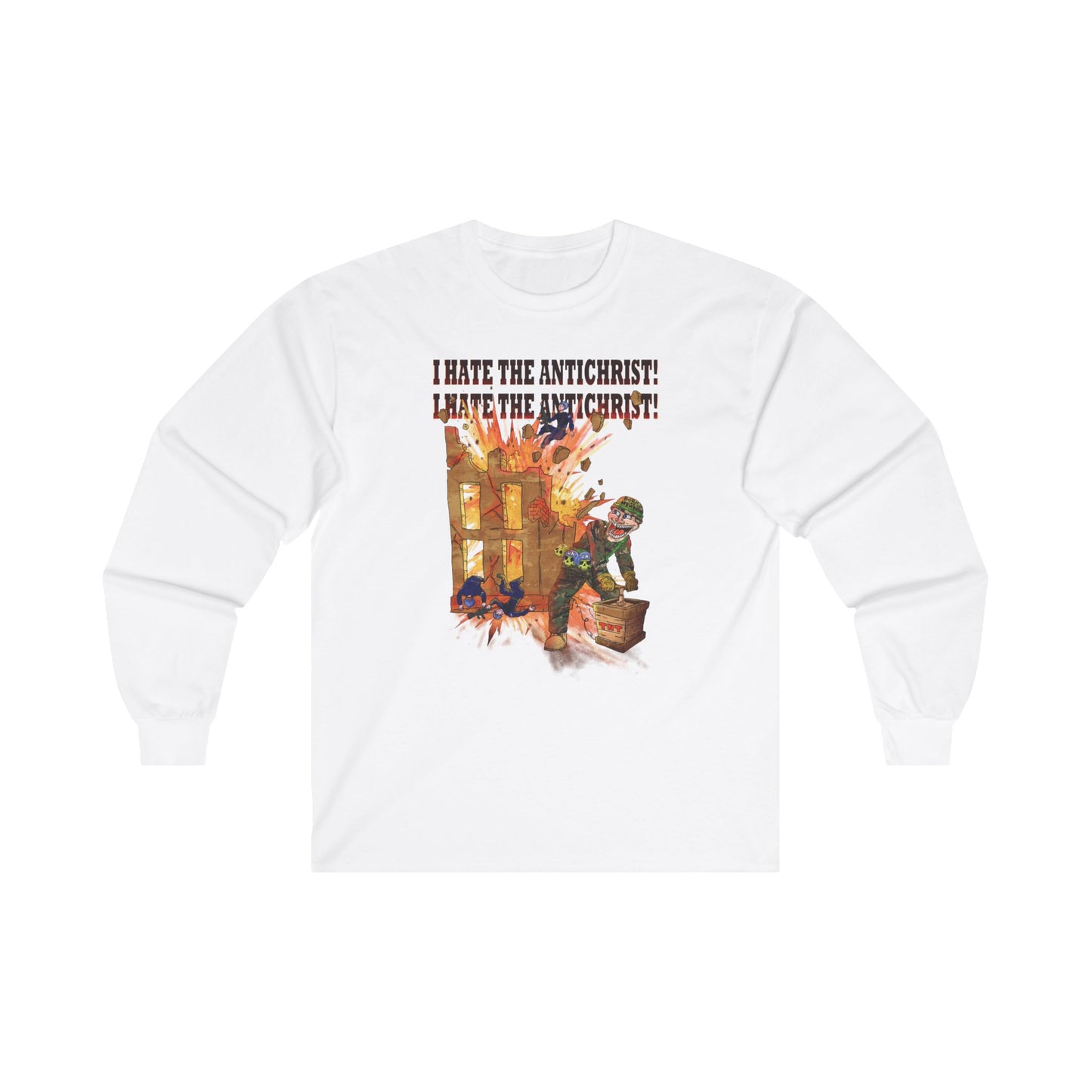 Long sleeve shirt  - I HATE THE ANTICHRIST! (building)