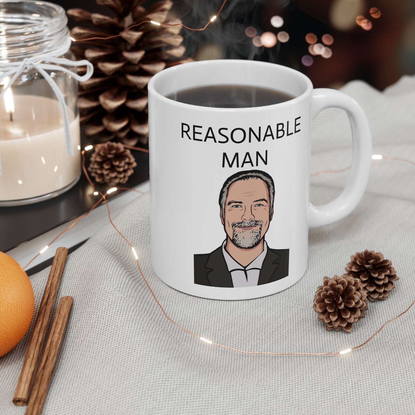 11oz ceramic mug - Killdozer - reasonable man, unreasonable thing