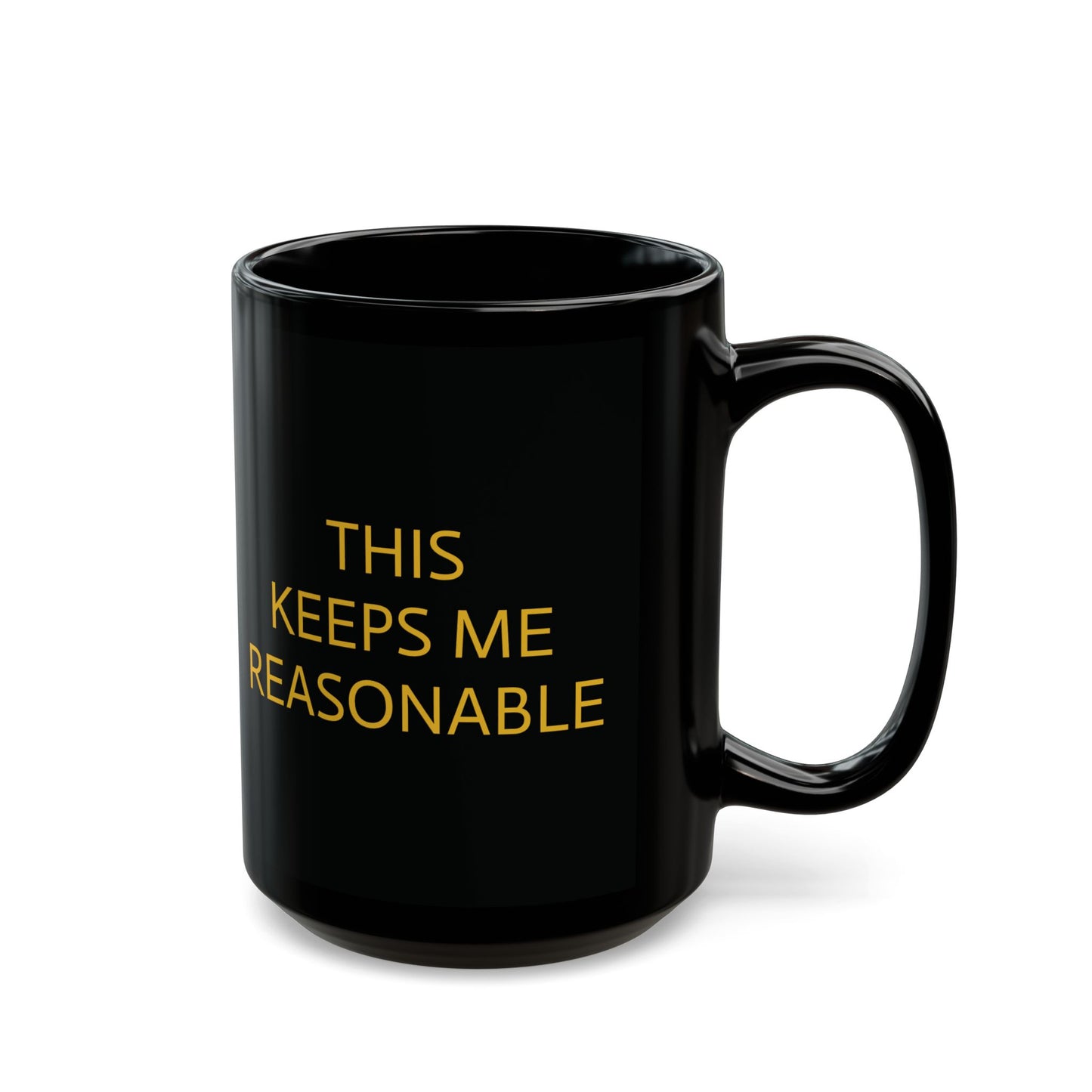 11oz/15oz black ceramic mug - Killdozer - this keeps me reasonable