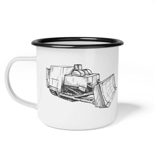 12oz enameled steel mug - Killdozer - this keeps me reasonable