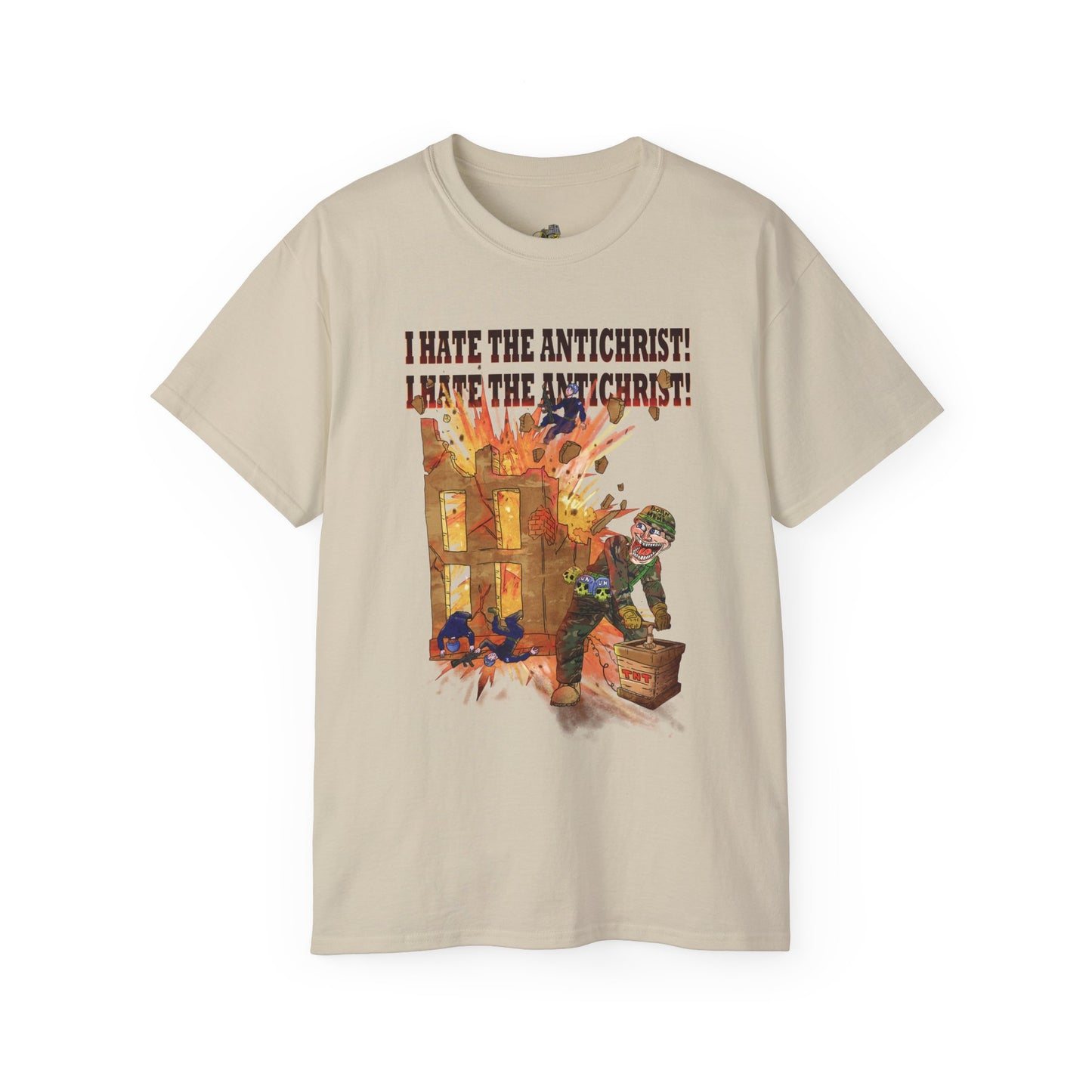 T-Shirt - I HATE THE ANTICHRIST! (building)