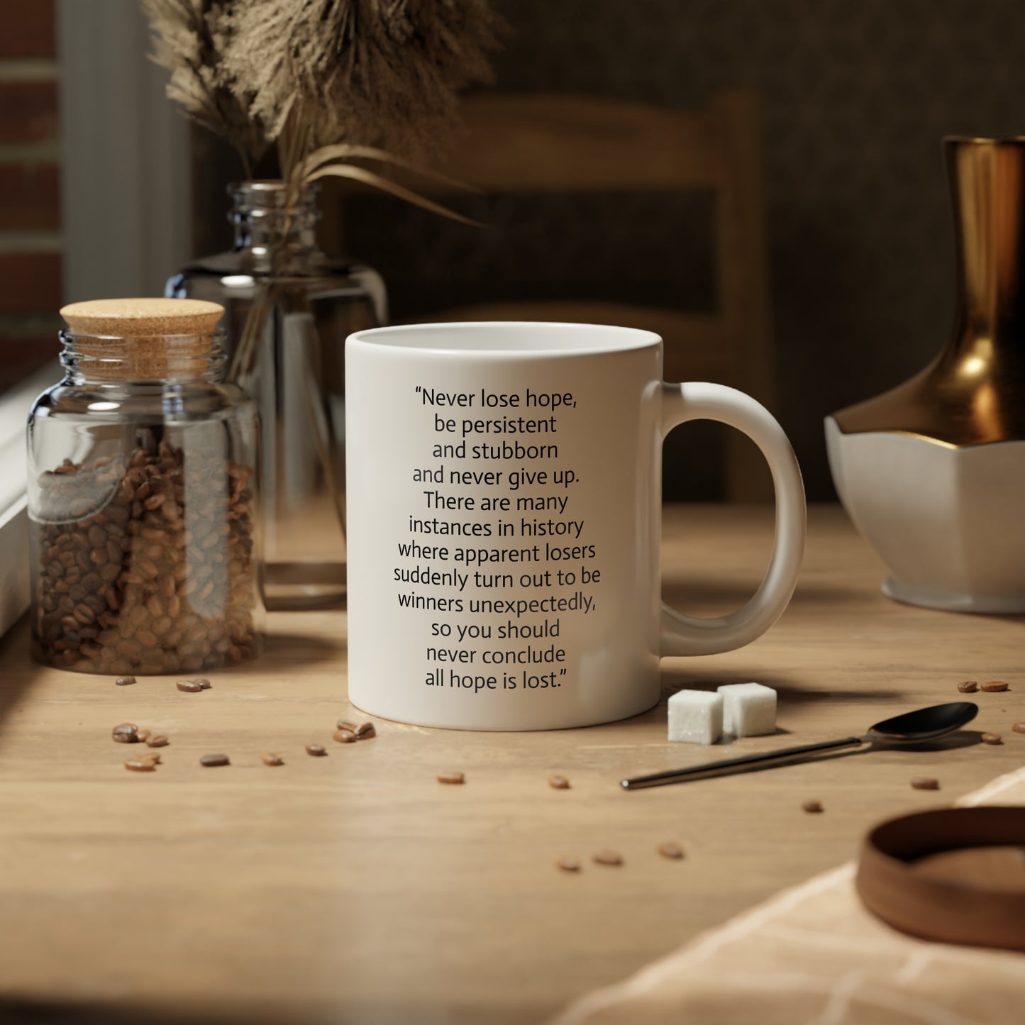 20oz ceramic mug - Uncle Ted - Never lose hope