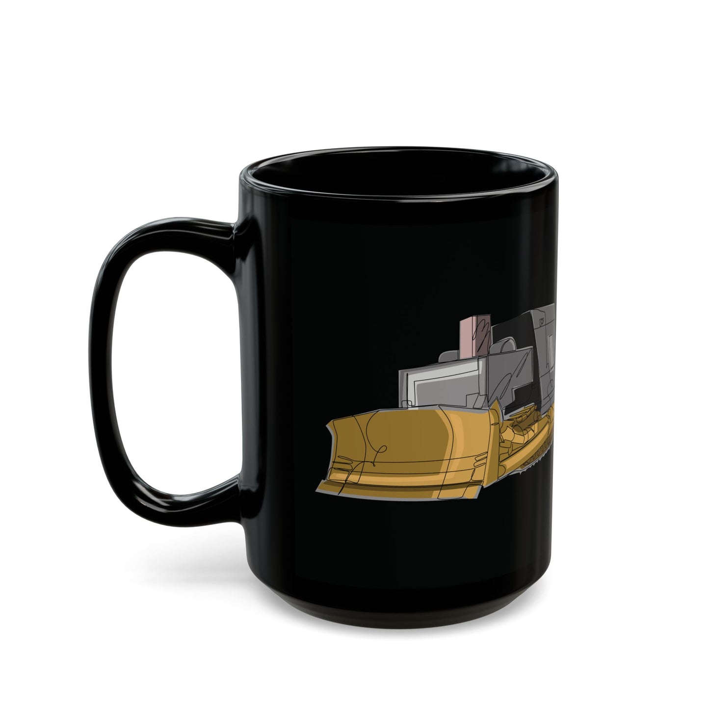 11oz/15oz black ceramic mug - Killdozer - this keeps me reasonable