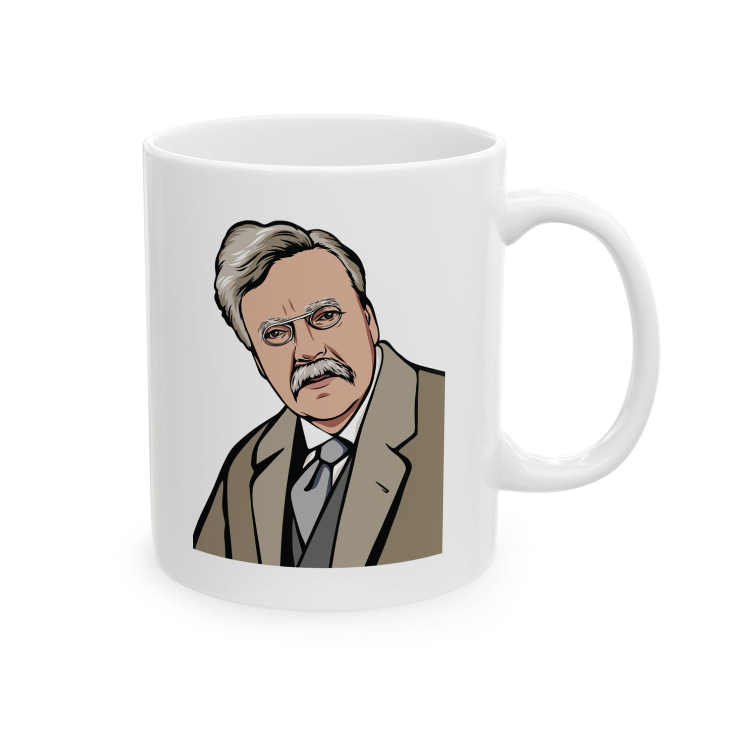 11oz ceramic mug - G.K. Chesterton on politicians