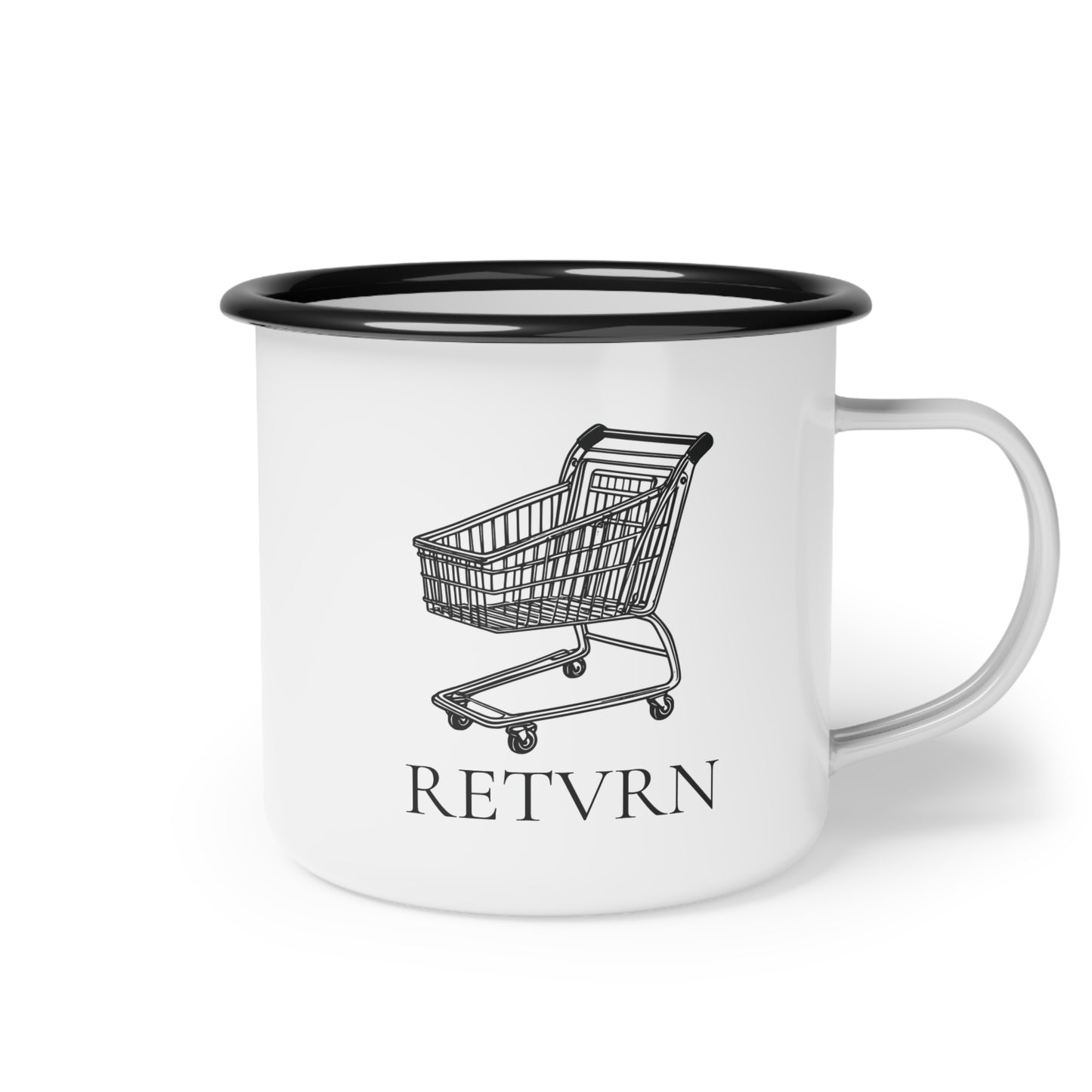 12oz enameled steel mug - RETVRN