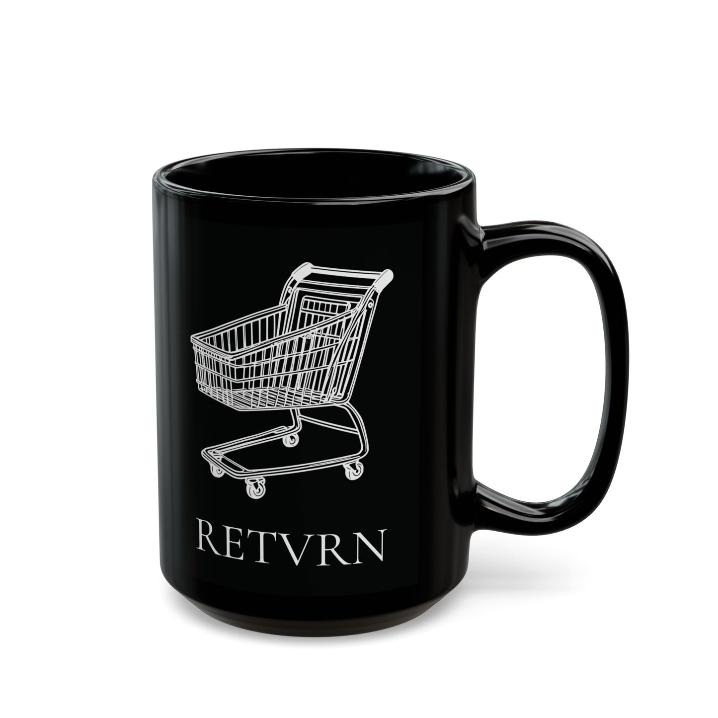 11oz/15oz black ceramic mug - RETVRN