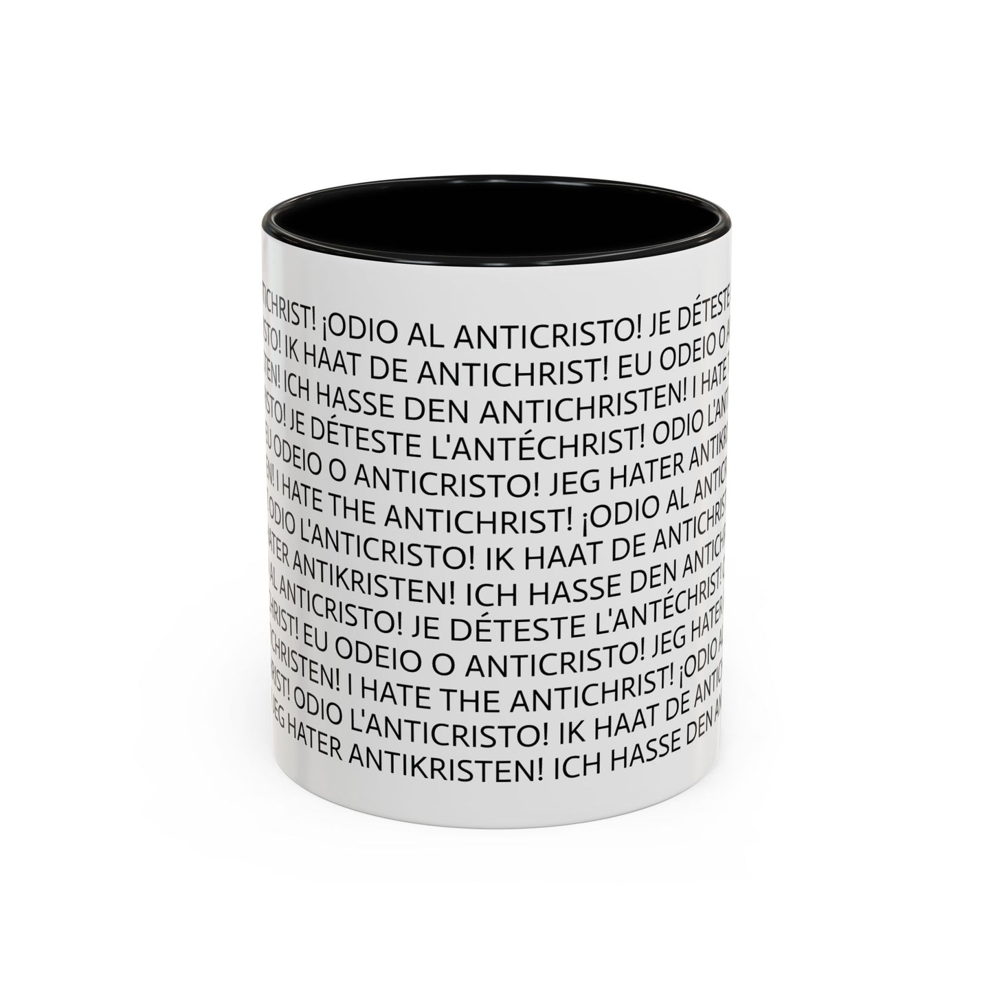 11oz/15oz mug of color - I HATE THE ANTICHRIST! - European languages