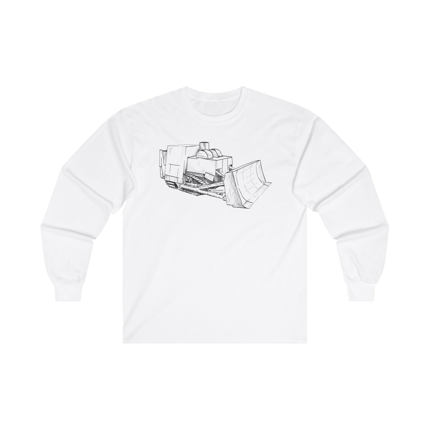 Long sleeve shirt  - Killdozer (black and white illustration)